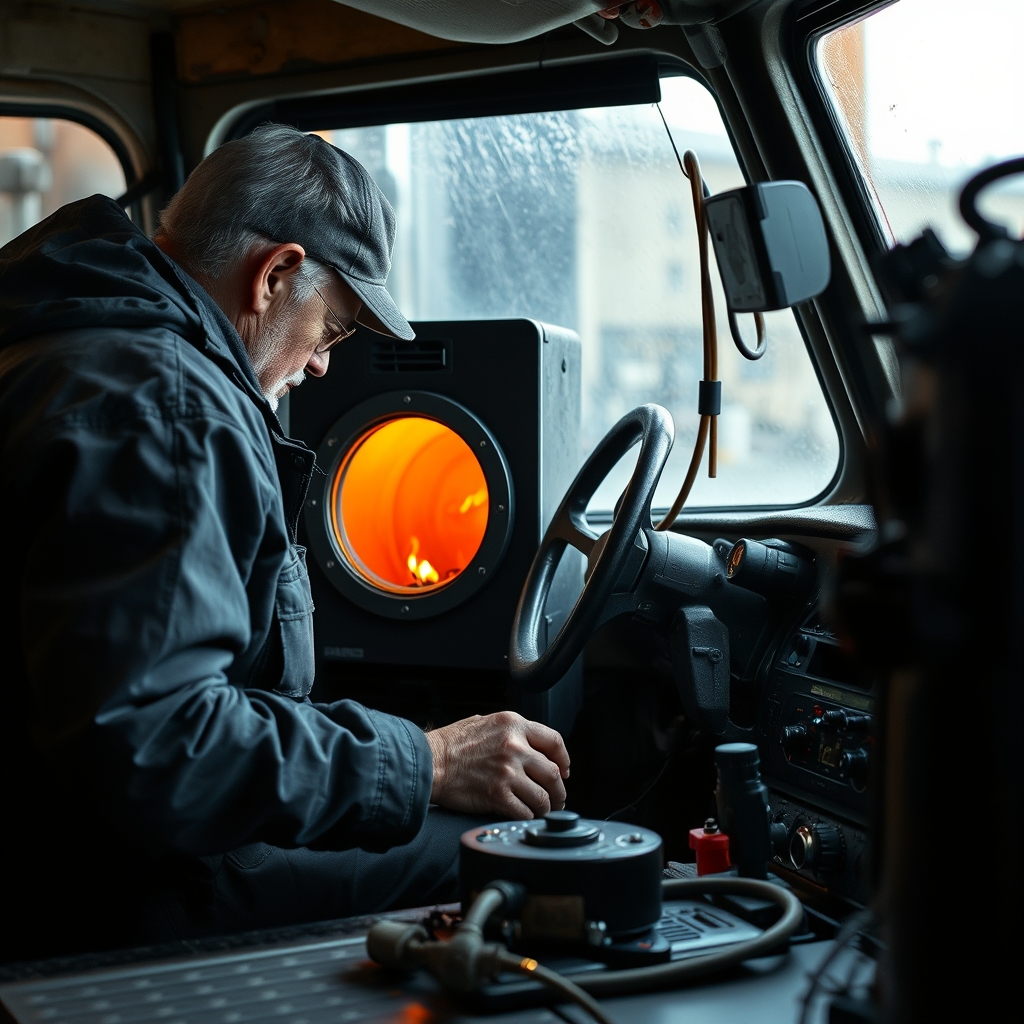 Pilotage du chauffage en cours de pose (illustration)